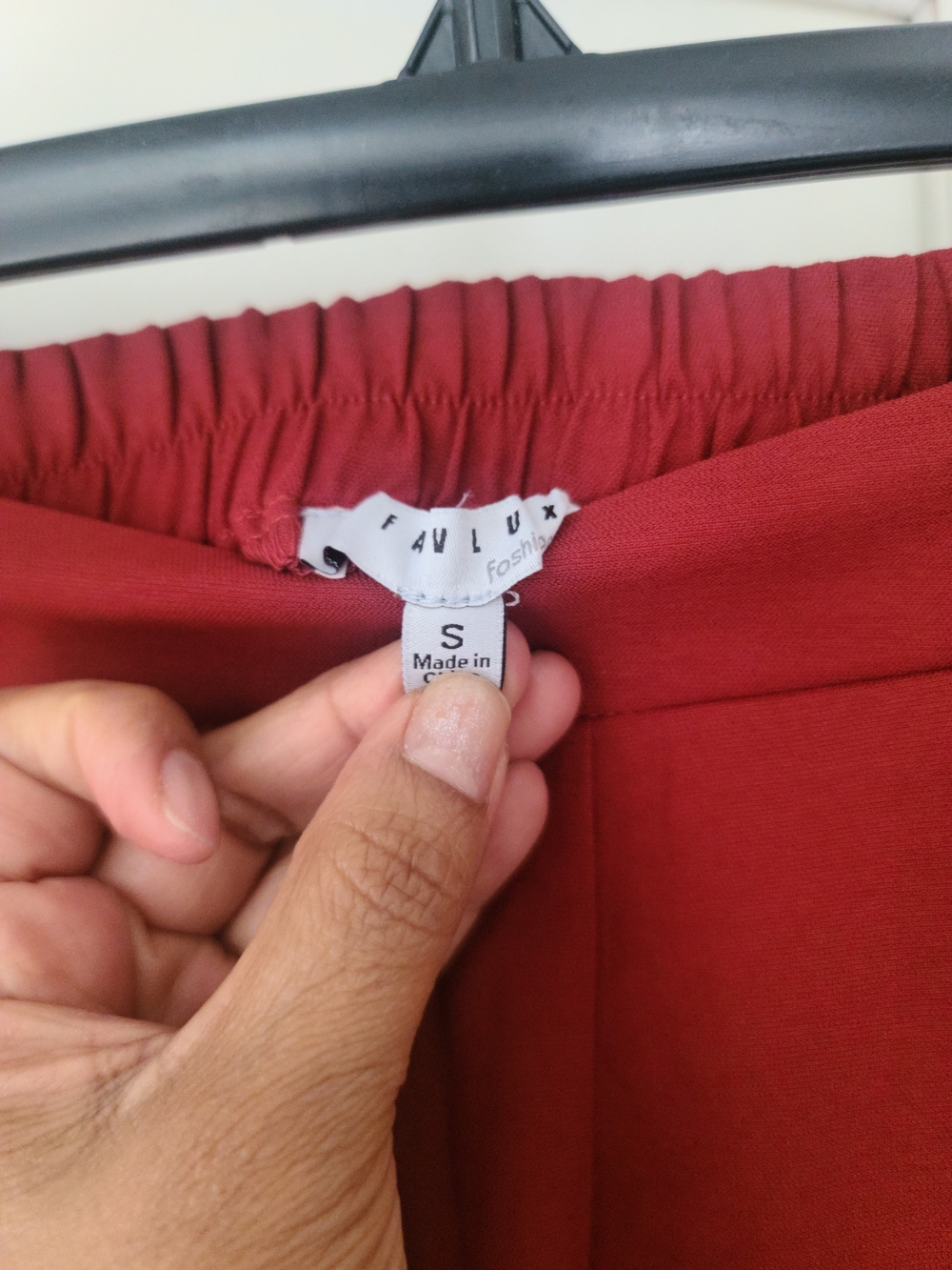 FAVLUX Wide-Leg Rust Red Capris - Picture 4 of 5